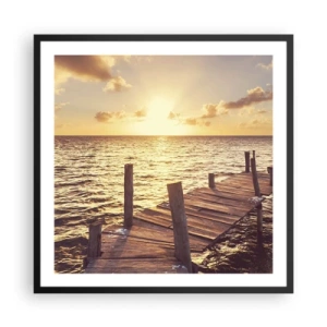 Plakát v černém rámu - Zlatá země laskavosti - 60x60 cm