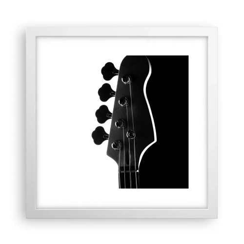 Plakát v bílém rámu - Rockové ticho - 30x30 cm
