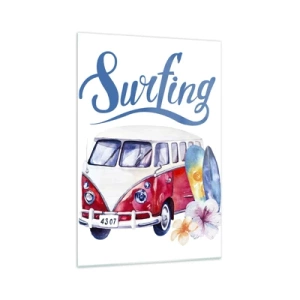 Obraz na skle - Okurka - klasika pro surfaře - 70x100 cm