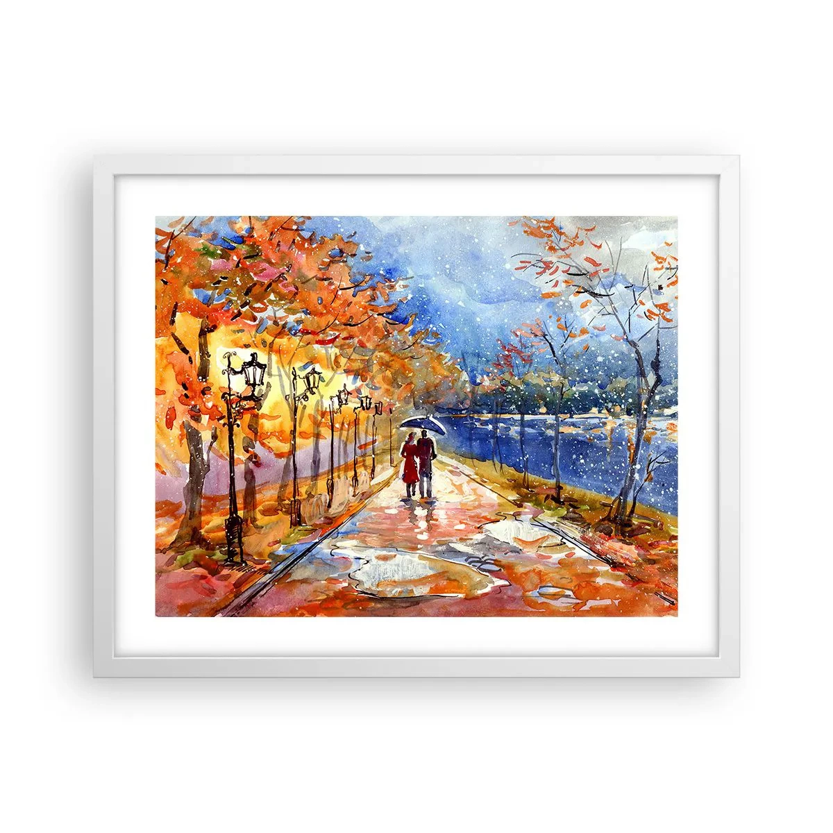 Plakát v bílém rámu - Společně k hranici času - 50x40 cm