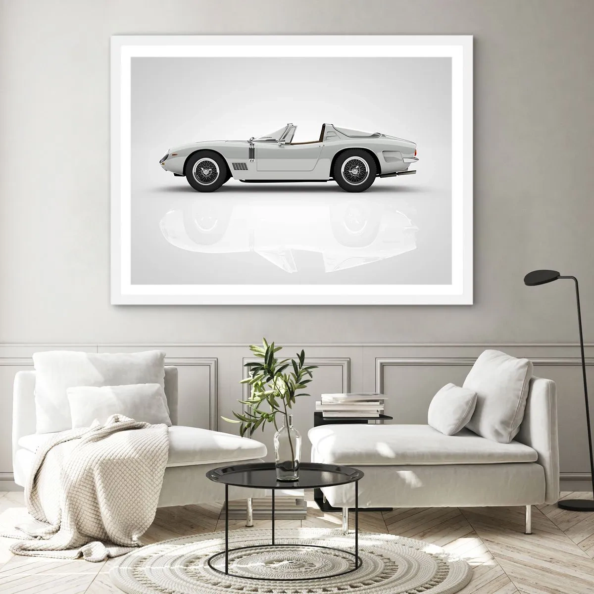 Plakát v bílém rámu - Příslib zábavy - 50x40 cm