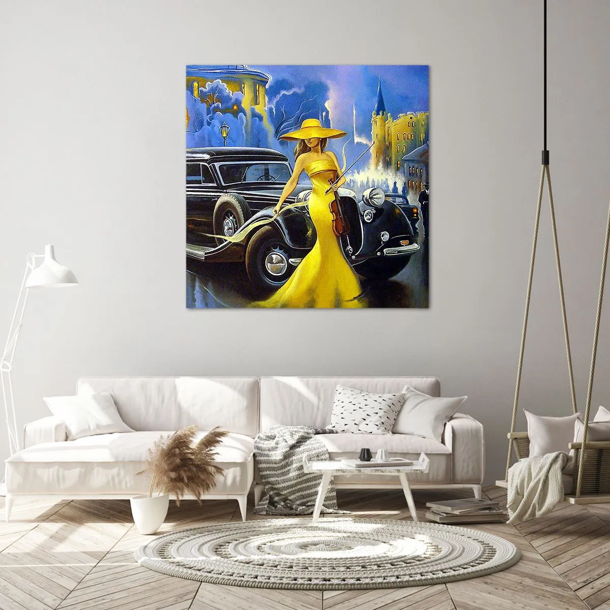 Obraz na plátně - Nokturno pro housle a lásku - 60x60 cm