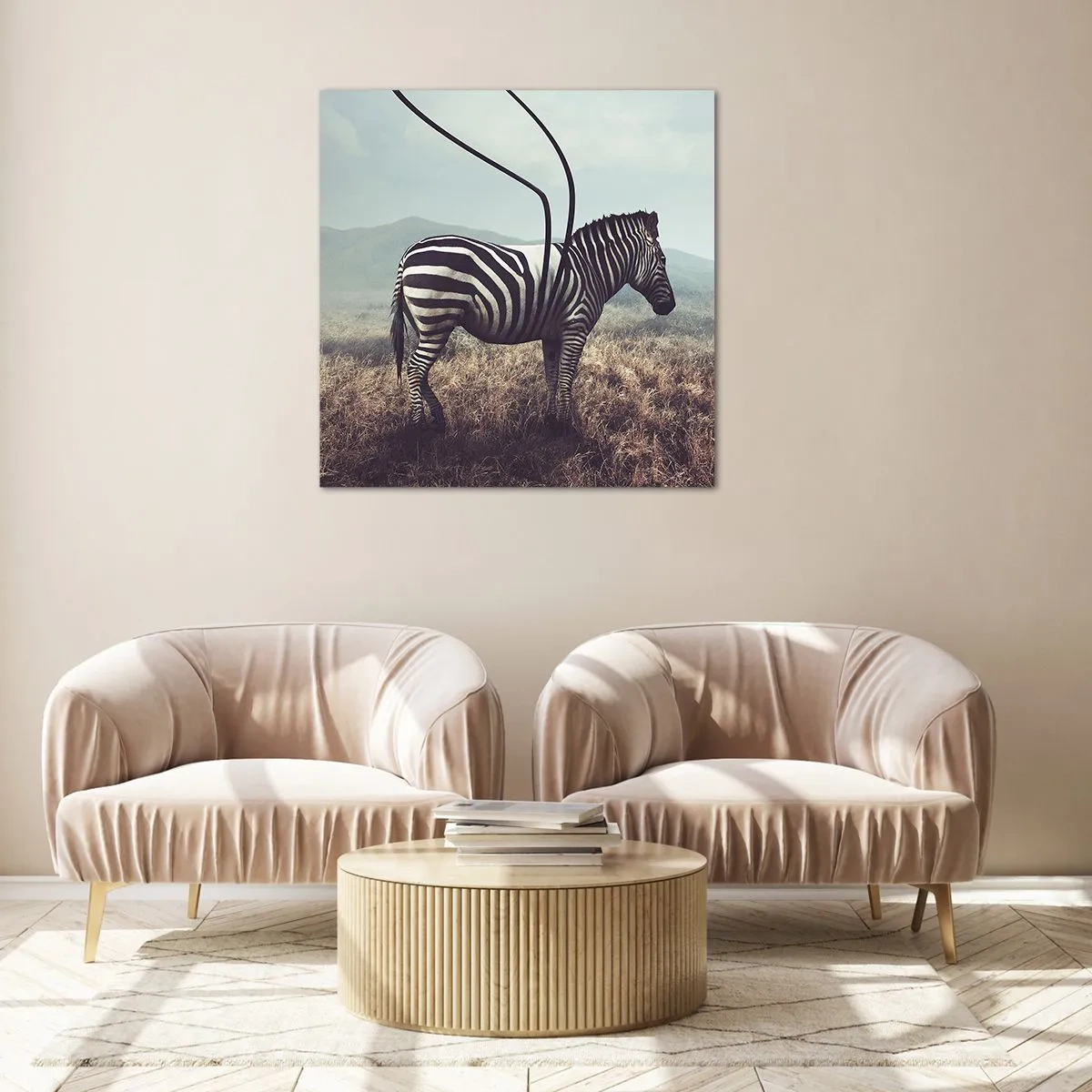 Obraz na skle - Pozor! Porucha - 40x40 cm