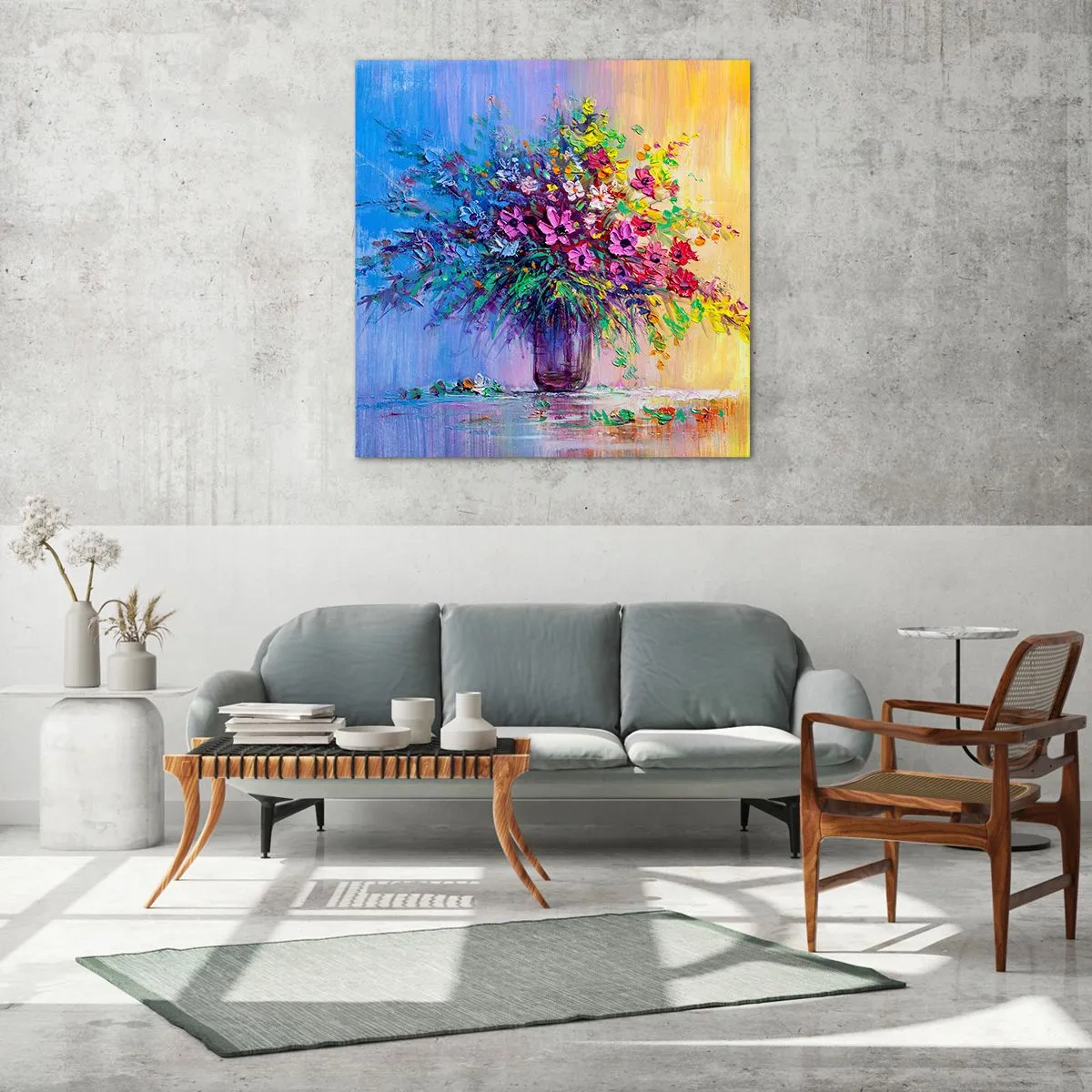 Obraz na skle - Dar letní louky - 70x70 cm