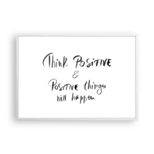 Plakát v bílém rámu - Jak žít? - 100x70 cm