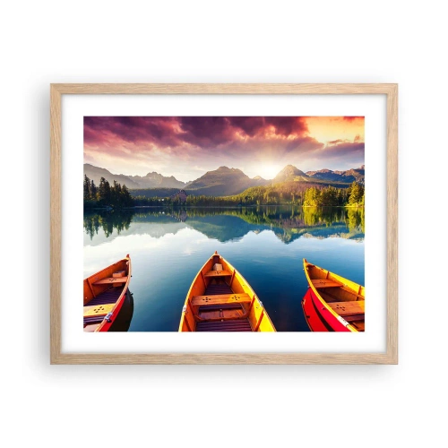 Plakát v rámu světlý dub - Nic proti přírodě - 50x40 cm