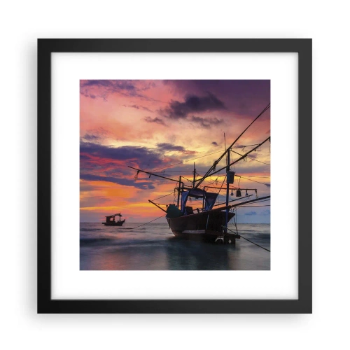 Plakát v černém rámu - Exotický večer - 30x30 cm