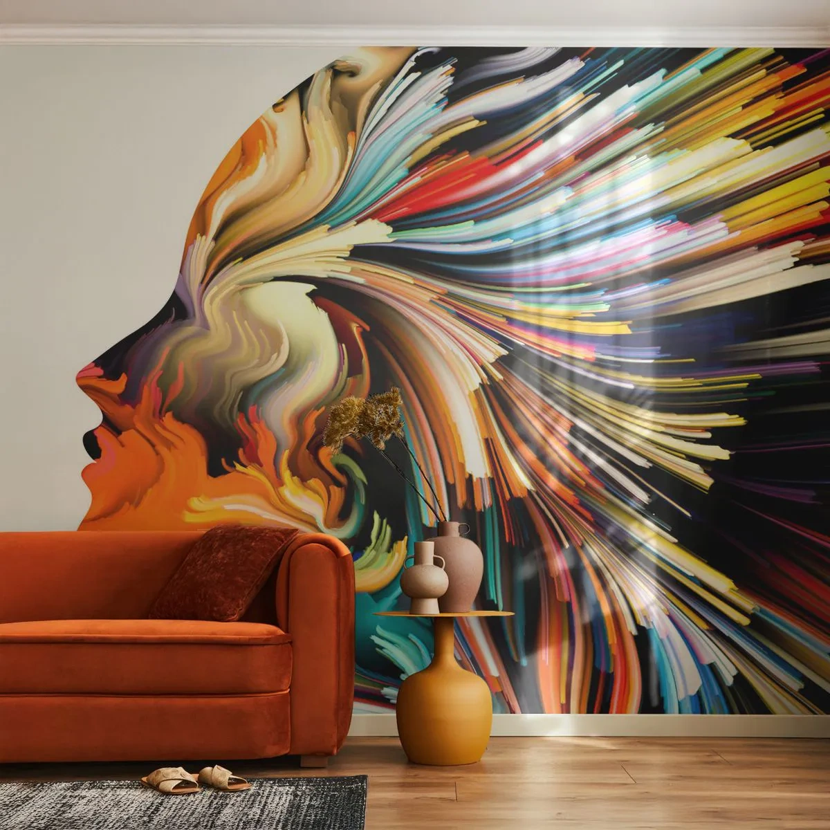 Fototapeta Samolepicí Deluxe Sticker - Exploze představivosti - Abstrakce, Žena, Grafika - 250x175 cm