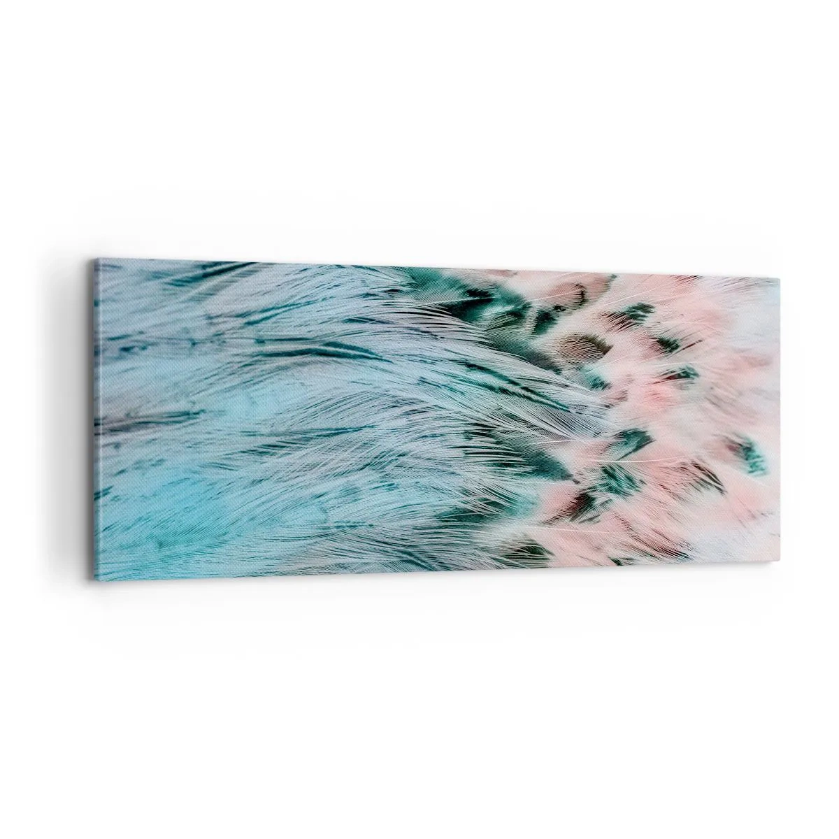 Obraz na plátně - Safírově růžové chmýří - 100x40 cm