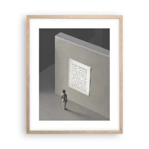 Plakát v rámu světlý dub - Kde to ale jsem? - 40x50 cm