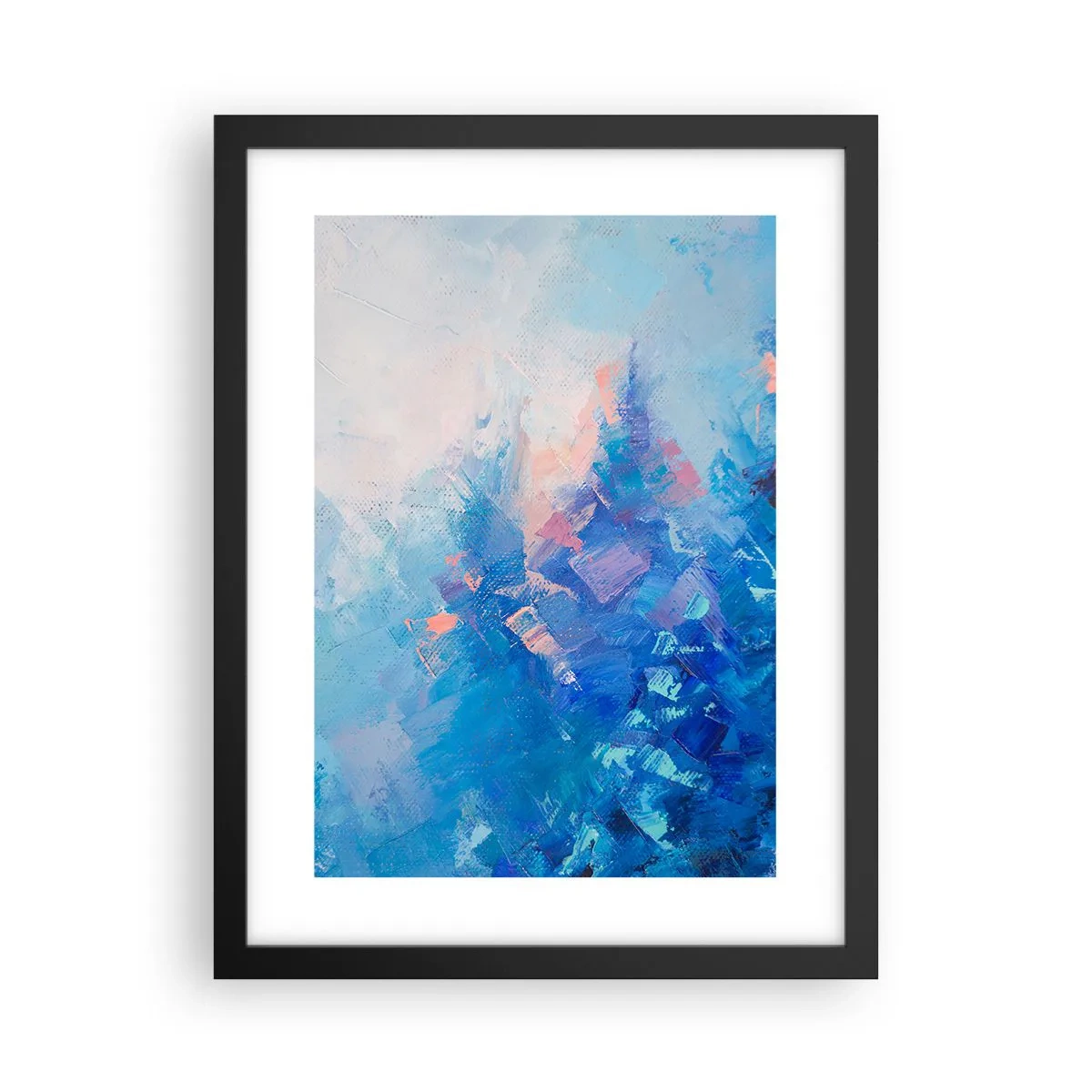 Plakát v černém rámu - Zimní abstrakce - 30x40 cm