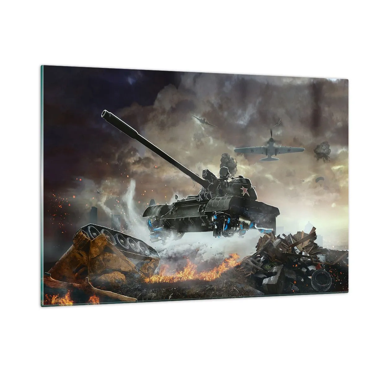 Obraz na skle - Bitva je hrozná a krásná - 120x80 cm