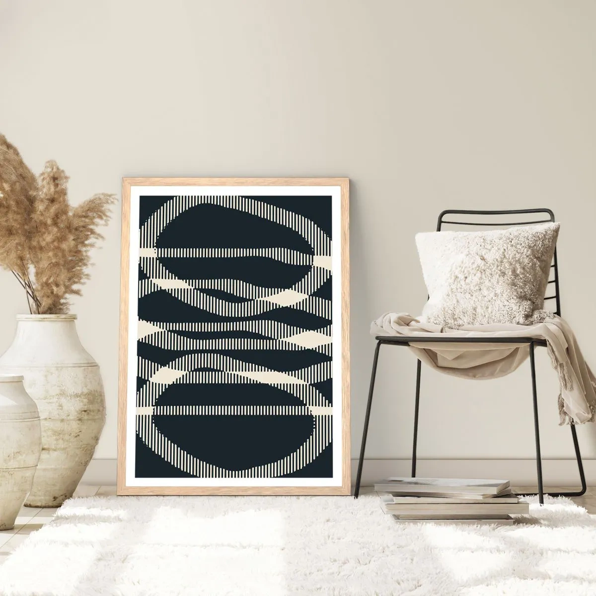 Plakát v rámu světlý dub - Pokus o prolomení temnoty - 70x100 cm