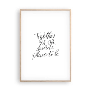 Plakát v rámu světlý dub - Cítíte to také? - 70x100 cm