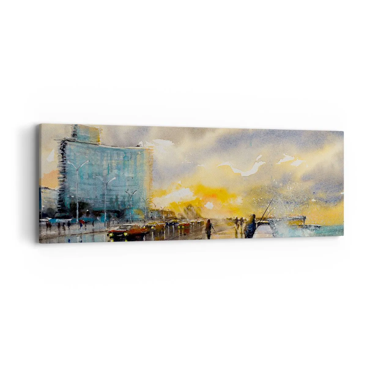 Obraz na plátně - Život na pobřeží - 90x30 cm