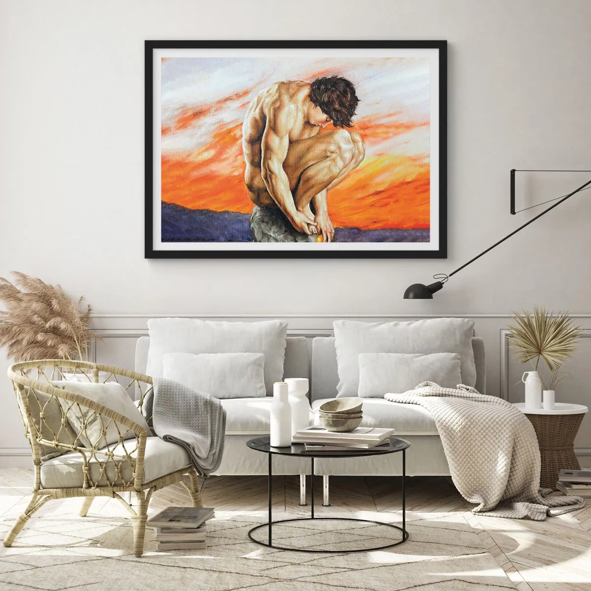 Plakát v černém rámu - Ponořen do sebe - 100x70 cm