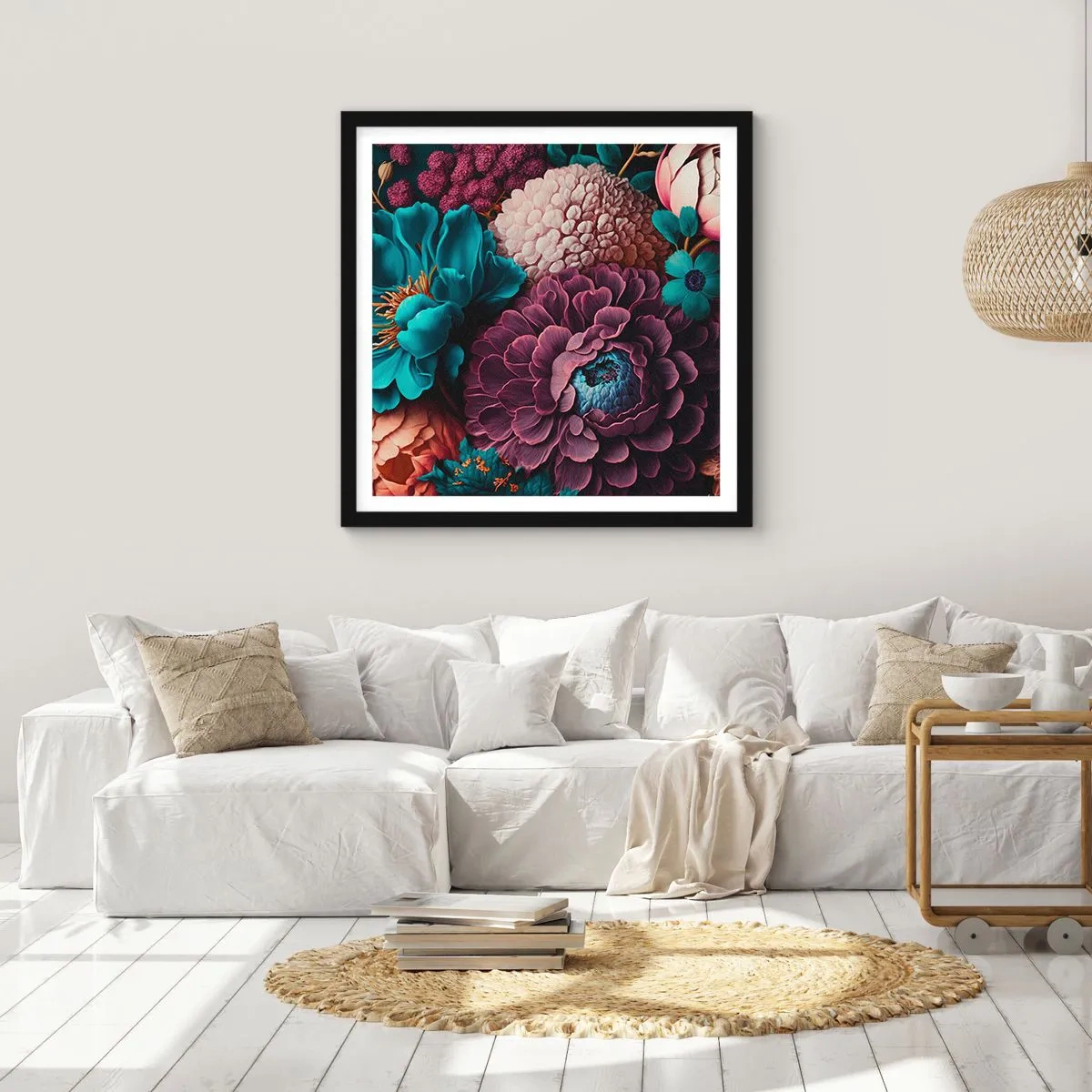 Plakát v černém rámu - Úroda přírody - 50x50 cm