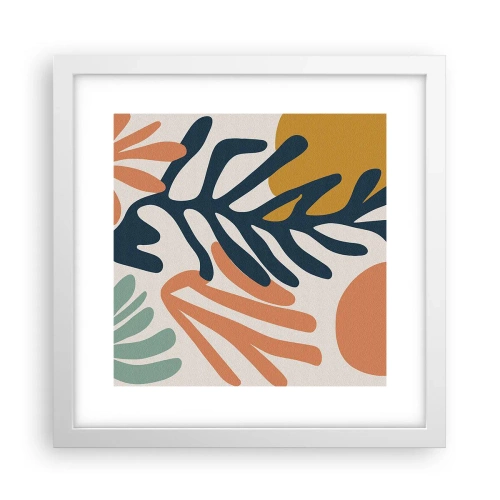 Plakát v bílém rámu - Korálová moře - 30x30 cm