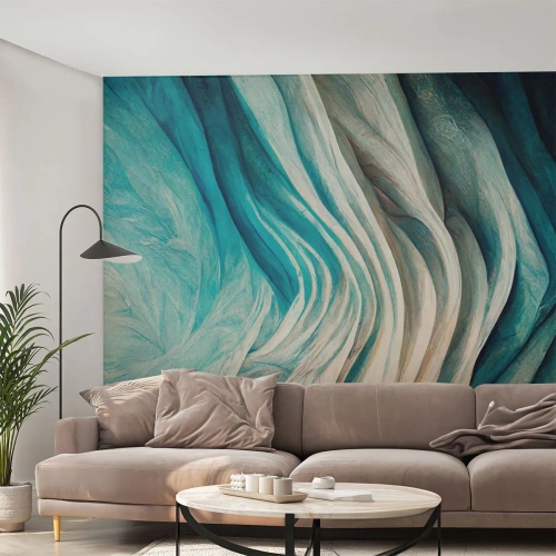 Fototapeta Premium Canvas - Modrá neukojitelnost - Kus, 3D, Abstrakce - 500x350 cm