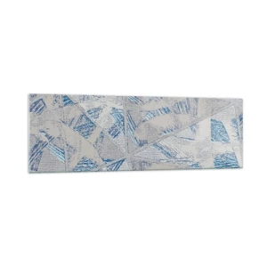 Obraz na skle - V šedomodrém labyrintu - 160x50 cm