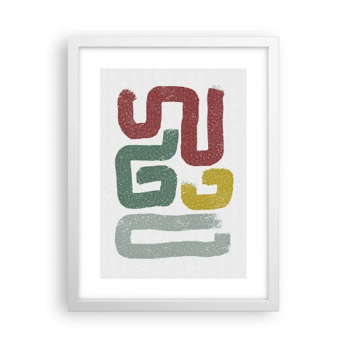 Plakát v bílém rámu - V neznámém jazyce - 30x40 cm