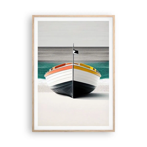 Plakát v rámu světlý dub - Na správném místě - 70x100 cm