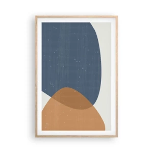 Plakát v rámu světlý dub - Ovály a vlivy - 61x91 cm