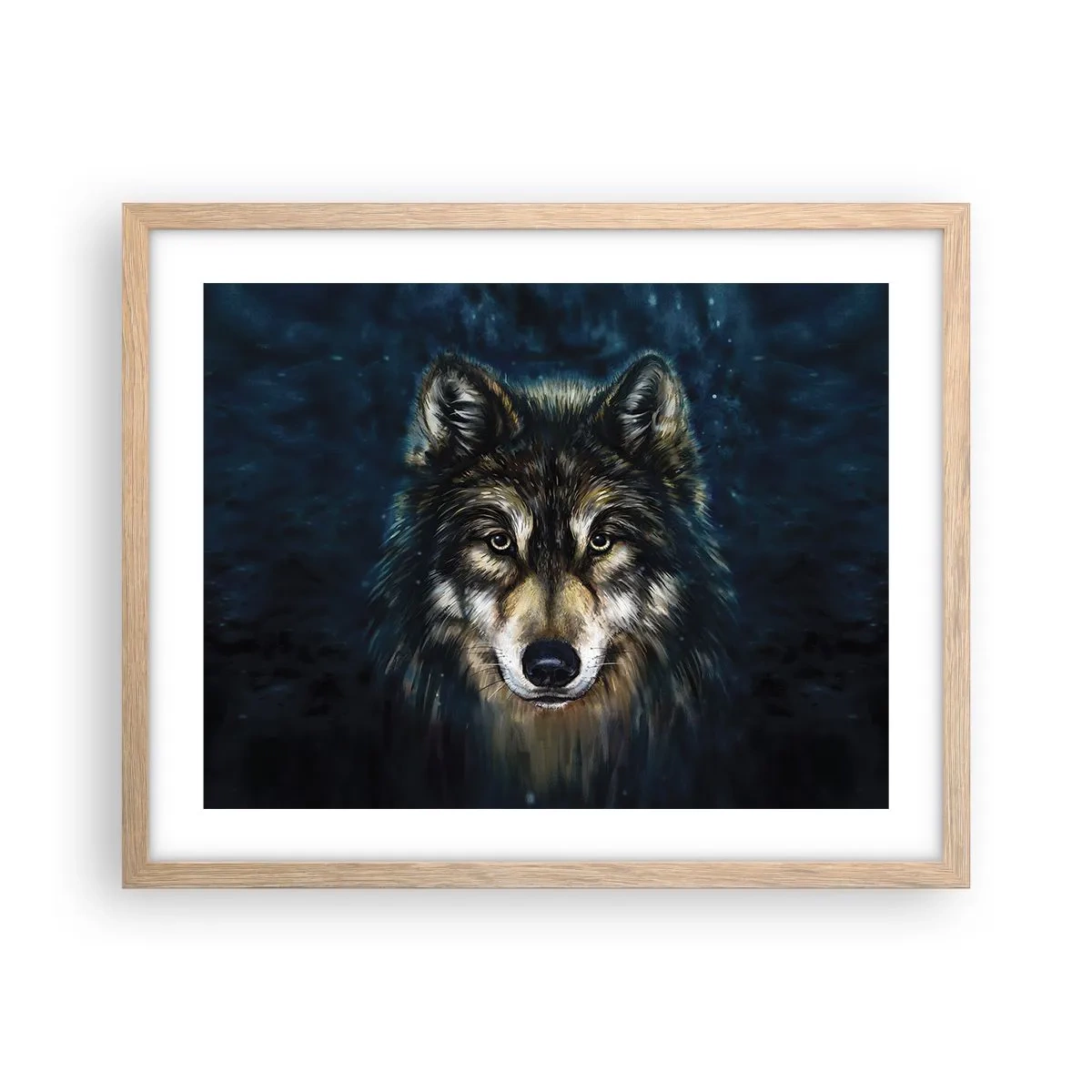 Plakát v rámu světlý dub - Alfa? A omega - 50x40 cm