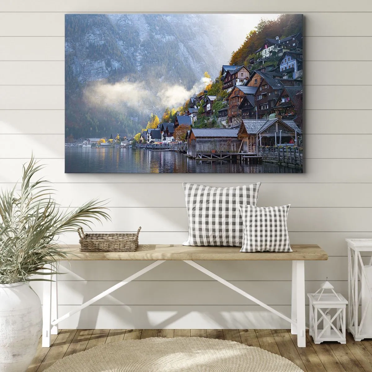 Obraz na plátně - Alpská krajina - 70x50 cm