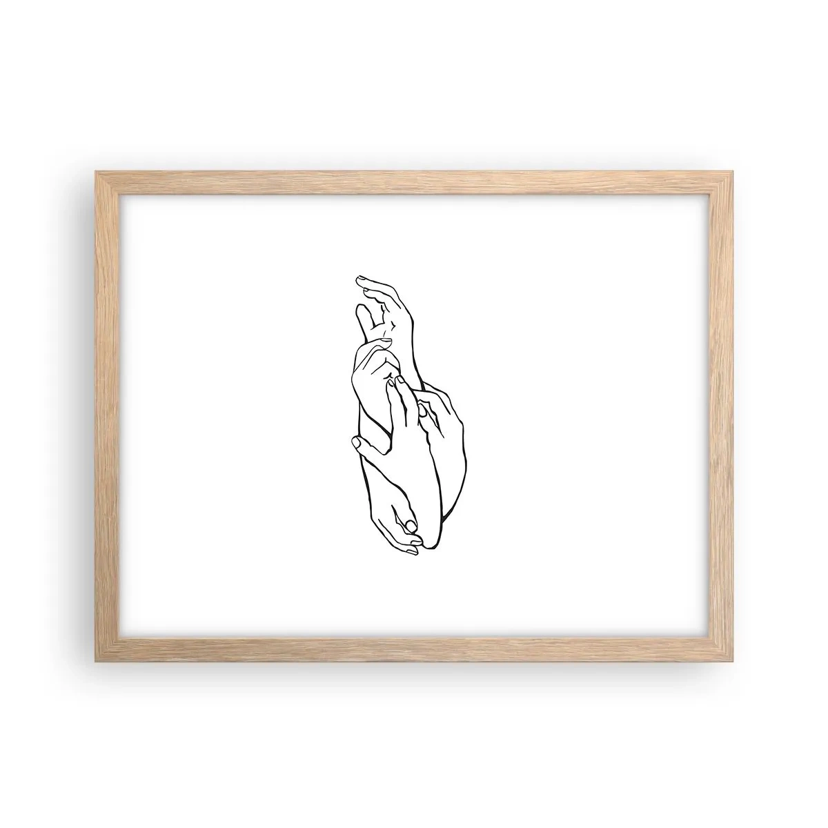 Plakát v rámu světlý dub - Dobrý dotek - 40x30 cm