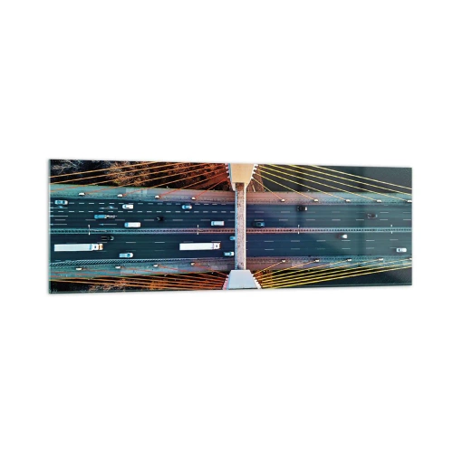 Obraz na skle - Za vodami, za lesy - 160x50 cm
