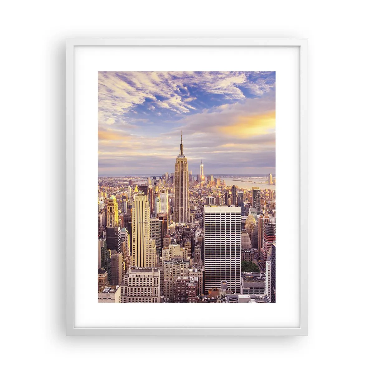 Plakát v bílém rámu - Dosáhnout samotná oblaka - 40x50 cm