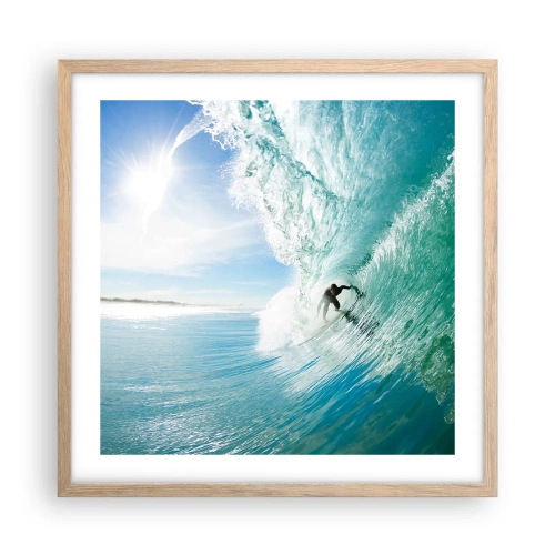 Plakát v rámu světlý dub - Vždy na povrchu - 50x50 cm