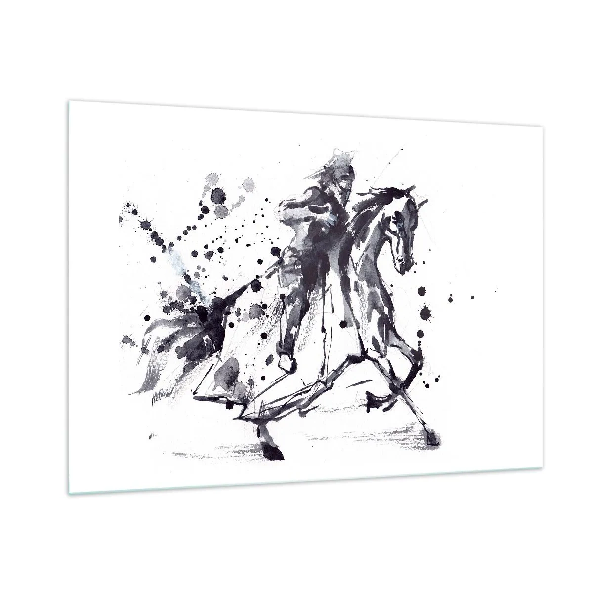 Obraz na skle - Černý rytíř - 100x70 cm