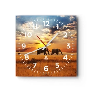 Nástěnné hodiny - Rodinná procházka - 40x40 cm