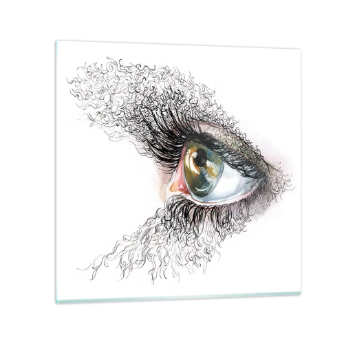 Obraz na skle - Podívej se přímo do duše - 60x60 cm