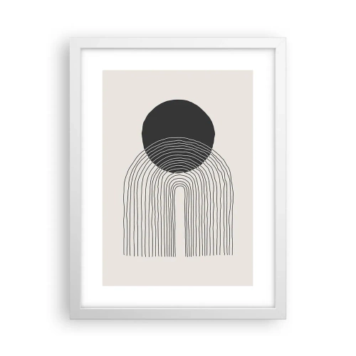 Plakát v bílém rámu - Chvění a jistota - 30x40 cm