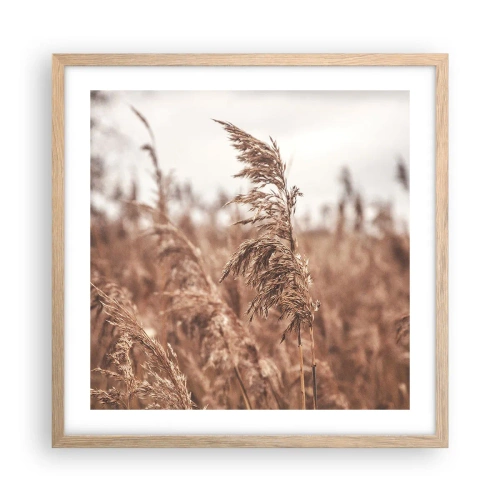 Plakát v rámu světlý dub - Na polích už je podzim - 50x50 cm