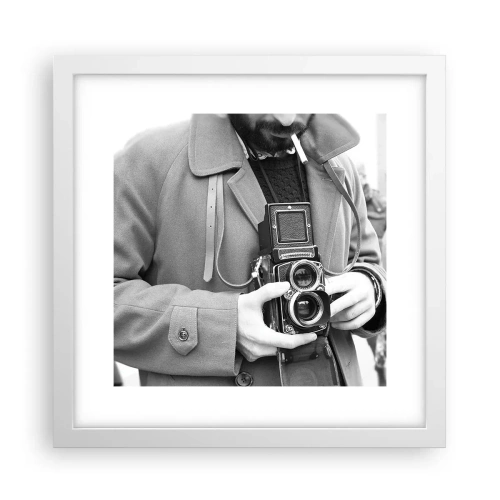 Plakát v bílém rámu - V retro stylu - 30x30 cm