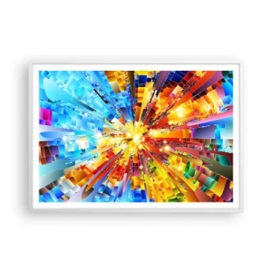 Plakát v bílém rámu - In medias res - 100x70 cm