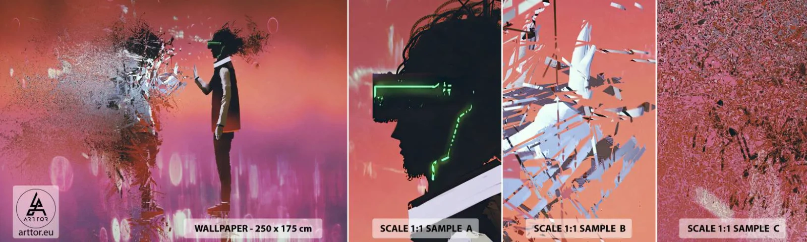 Vzor Fototapety Samolepicí Deluxe Sticker - Lze nahlédnut do sebe? - Abstrakce, Kus, Lidé - 100x30 cm