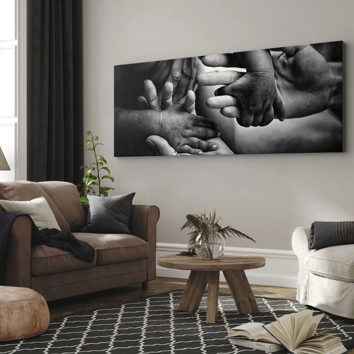 Obraz na plátně - Být člověkem - 160x50 cm
