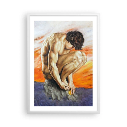 Plakát v bílém rámu - Ponořen do sebe - 50x70 cm