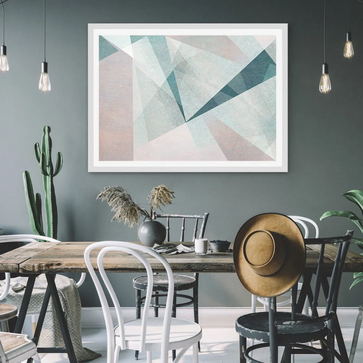 Plakát v bílém rámu - V klidu, ale dynamicky - 100x70 cm