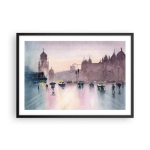 Plakát v černém rámu - V deštivém oparu - 70x50 cm