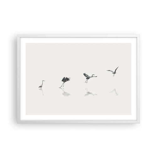 Plakát v bílém rámu - Čtyři jednoduché kroky - 70x50 cm