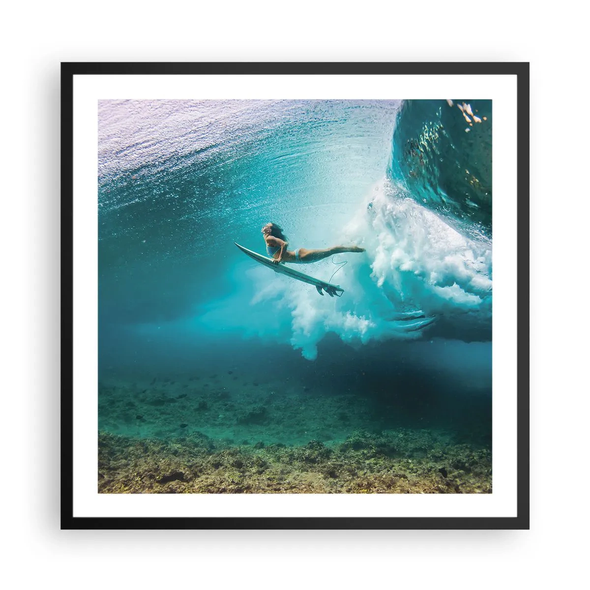 Plakát v černém rámu - Podmořský svět - 60x60 cm