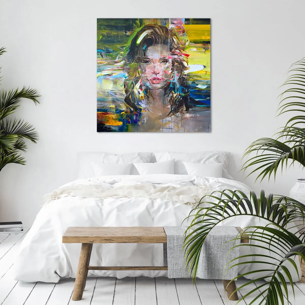 Obraz na plátně - Za závojem vzduchu - 60x60 cm