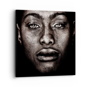 Obraz na plátně - Jedna slza - 40x40 cm