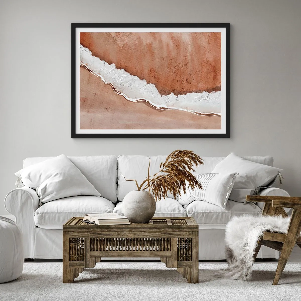 Plakát v černém rámu - V zemitých barvách - 91x61 cm